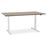paris prix Bureau Électronique Ergonomique "Kio" 150cm Noyer & Blanc