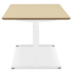 Paris Prix Bureau Électronique Ergonomique "Kio" 180cm Chêne & Blanc