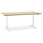 paris prix Bureau Électronique Ergonomique "Kio" 180cm Chêne & Blanc