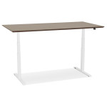 Paris Prix Bureau Électronique Ergonomique "Kio" 180cm Noyer & Blanc