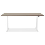 Paris Prix Bureau Électronique Ergonomique "Kio" 180cm Noyer & Blanc