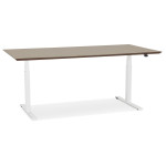 paris prix Bureau Électronique Ergonomique "Kio" 180cm Noyer & Blanc
