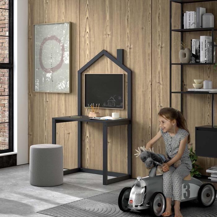 Paris Prix Bureau Enfant En Bois "Dallas" 150cm Anthracite