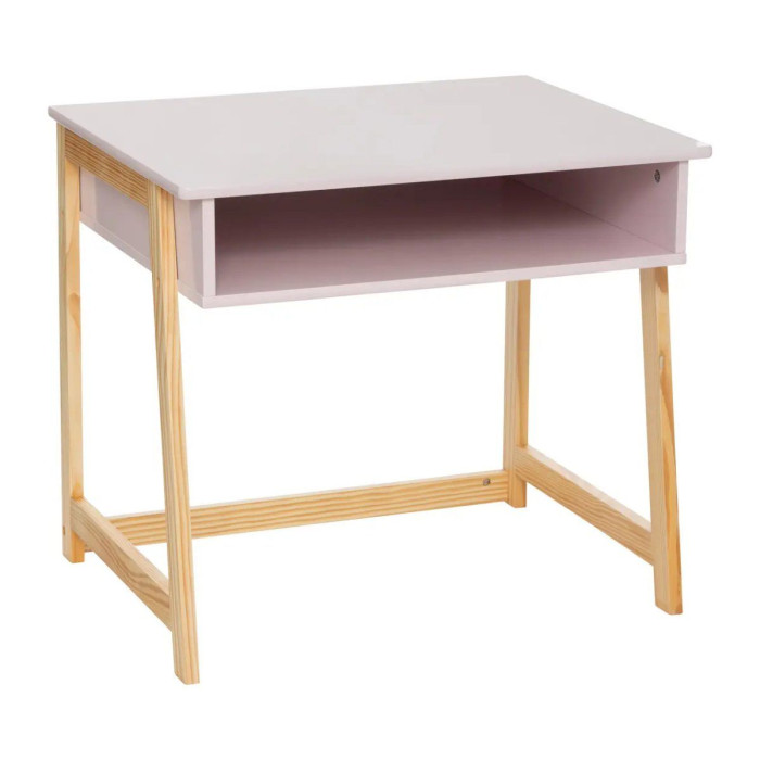 Paris Prix Bureau Enfant En Bois "Maternelle" 58cm Rose