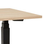Paris Prix Bureau Ergonomique Réglable "Électrique" 140cm Naturel & Noir