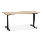 paris prix Bureau Ergonomique Réglable "Électrique" 140cm Naturel & Noir