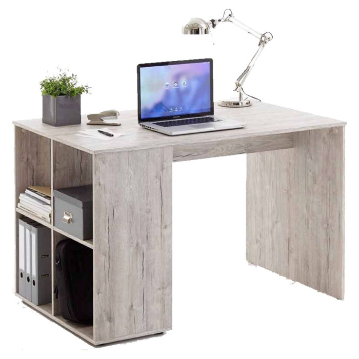 Paris Prix Bureau & Étagère Design "Trent" 117cm Chêne Sable