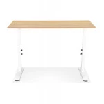 Paris Prix Bureau Hauteur Réglable "Mathew" 140cm Blanc & Naturel
