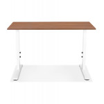 Paris Prix Bureau Hauteur Réglable "Mathew" 140cm Blanc & Noyer
