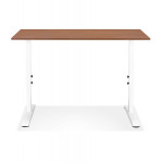 Paris Prix Bureau Hauteur Réglable "Mathew" 140cm Blanc & Noyer