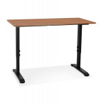 Paris Prix Bureau Hauteur Réglable "Mathew" 140cm Noir & Noyer
