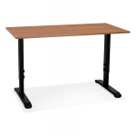 paris prix Bureau Hauteur Réglable "Mathew" 140cm Noir & Noyer
