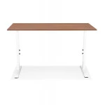 Paris Prix Bureau Hauteur Réglable "Mathew" 160cm Blanc & Noyer