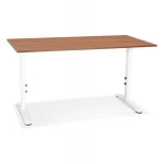 paris prix Bureau Hauteur Réglable "Mathew" 160cm Blanc & Noyer