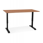 Paris Prix Bureau Hauteur Réglable "Mathew" 160cm Noir & Noyer