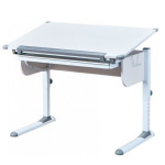 Paris Prix Bureau Inclinable 1 Tiroir "Evan" 110cm Blanc