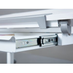 Paris Prix Bureau Inclinable 1 Tiroir "Evan" 110cm Blanc