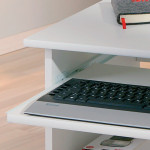 Paris Prix Bureau Informatique à Roulettes "Tao" 80cm Blanc