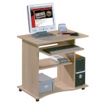 paris prix Bureau Informatique à Roulettes "Tao" 80cm Chêne