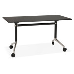 Paris Prix Bureau Pliable à Roulettes "Lexon" 140cm Noir