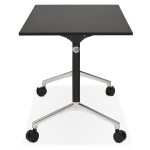 Paris Prix Bureau Pliable à Roulettes "Lexon" 140cm Noir