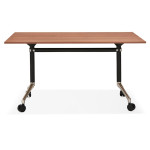 Paris Prix Bureau Pliable à Roulettes "Lexon" 140cm Noyer