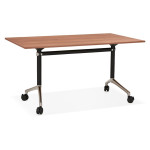 paris prix Bureau Pliable à Roulettes "Lexon" 140cm Noyer