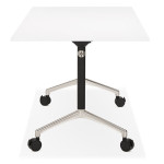 Paris Prix Bureau Pliable à Roulettes "Lexon" 160cm Blanc