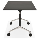 Paris Prix Bureau Pliable à Roulettes "Lexon" 160cm Noir