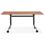 Paris Prix Bureau Pliable à Roulettes "Lexon" 160cm Noyer