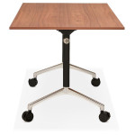 Paris Prix Bureau Pliable à Roulettes "Lexon" 160cm Noyer