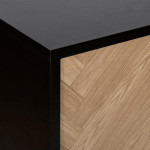 Paris Prix Cabinet 2 Portes "Chevrons" 110cm Naturel & Noir