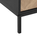 Paris Prix Cabinet 2 Portes "Chevrons" 110cm Naturel & Noir