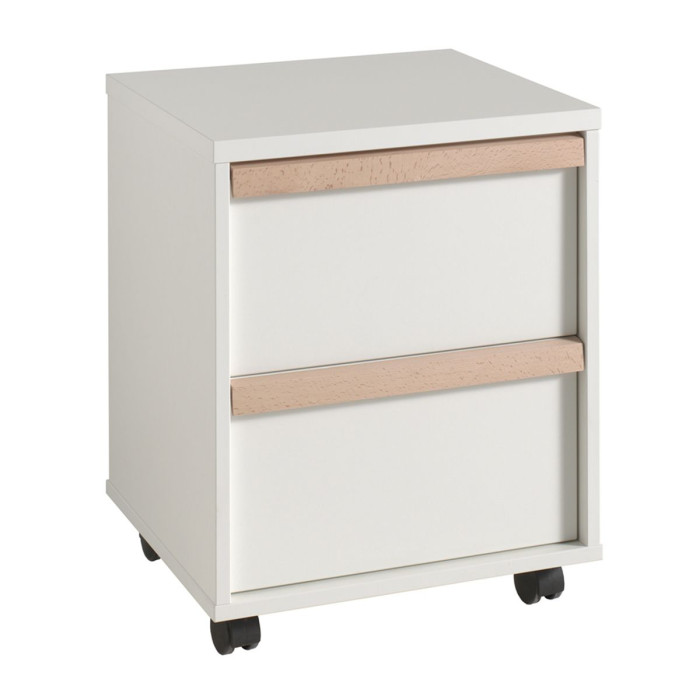 Paris Prix Caisson De Bureau 2 Tiroirs "London" 60cm Blanc