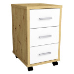 paris prix Caisson de Bureau 3 Tiroirs "Dylda" 58cm Chêne