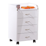 paris prix Caisson de Bureau 4 Tiroirs "College" 65cm Blanc