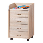 Paris Prix Caisson De Bureau 4 Tiroirs "College" 65cm Chêne Sonoma