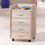 Paris Prix Caisson De Bureau 4 Tiroirs "College" 65cm Chêne Sonoma