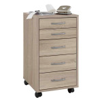 paris prix Caisson de Bureau 5 Tiroirs "Dydre" 63cm Naturel