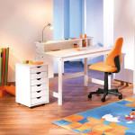 Paris Prix Caisson De Bureau 6 Tiroirs "School" 65cm Blanc