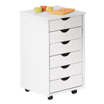 paris prix Caisson de Bureau 6 Tiroirs "School" 65cm Blanc
