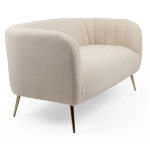 Paris Prix Canapé 2 Places Bouclette "Reuben" 128cm Beige