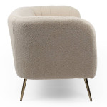 Paris Prix Canapé 2 Places Bouclette "Reuben" 128cm Beige