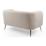 Paris Prix Canapé 2 Places Bouclette "Reuben" 128cm Beige
