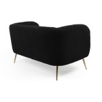 Paris Prix Canapé 2 Places Bouclette "Reuben" 128cm Noir