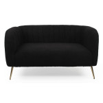 paris prix Canapé 2 Places Bouclette "Reuben" 128cm Noir