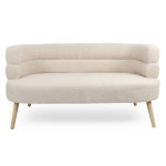 Paris Prix Canapé 2 Places Bouclette "Rondo" 145cm Beige