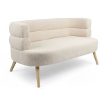 paris prix Canapé 2 Places Bouclette "Rondo" 145cm Beige