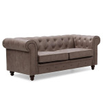 Paris Prix Canapé 2 Places "Chesterfield" 158cm Marron Vintage