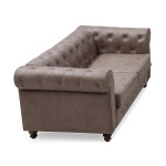 Paris Prix Canapé 2 Places "Chesterfield" 158cm Marron Vintage